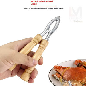 Pince à fruits <span class=keywords><strong>de</strong></span> mer en alliage <span class=keywords><strong>de</strong></span> zinc avec manche en bois, pince à crabes, pince à crevettes, modèle LM677 - Product Image 6