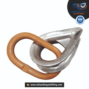 Poinçon tubulaire en acier inoxydable 316 robuste pour protection d'extrémité de câble métallique, pour la manutention marine, la navigation et le levage - Product Image 2