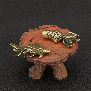 Tốt Bán Cổ Giả Cá vàng trang trí đồ trang trí bằng đồng là thịnh vượng như một con vịt để nước. - Product Image 6