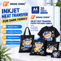 Papier transfert DTF pour tissus clairs et foncés, format A4, imprimable jet d'encre, opaque, pour vêtements, t-shirts, compatible imprimantes laser et jet d'encre