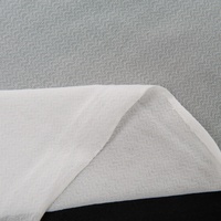 Doublure de vêtement en tricot circulaire doux 100% polyester, enduite de colle thermofusible, pour costume homme