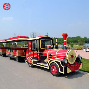 Parque <span class=keywords><strong>de</strong></span> atracciones Diesel Trackless <span class=keywords><strong>Tren</strong></span> turístico grande 40 60 80 Pasajero - Product Image 5