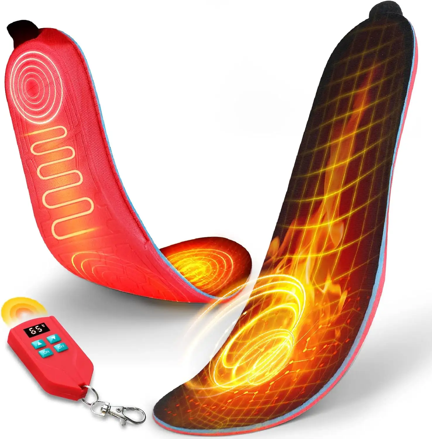 2000mah מחומם insoles שלושה מצבים שלט רחוק שלט חם סוליות לנשים גברים