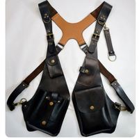 Portefeuille de sécurité vintage en cuir pour homme, sac de voyage, holster caché sous le bras, sac à bandoulière pirate, étui pour téléphone, portefeuilles, sacs