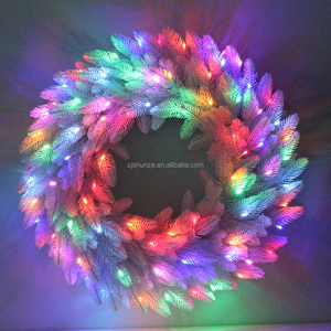 PE Loạt Ngoài Trời Trắng Tuyết Giáng Sinh Vòng Hoa Pin-Hoạt Động Pre-Ánh Sáng Mờ Lấp Lánh Nhân Tạo Giáng Sinh Vòng Hoa - Product Image 3