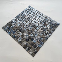 300*300 Latar Belakang Alami Indah Berbentuk Kipas Biru Kerang Mutiara Mosaik Kerang Mutiara