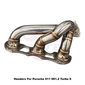 Colectores de escape de acero inoxidable Vortex Performance para Porsche 911 991.2 Turbo S, actualización de rendimiento para carreras. - Product Image 5