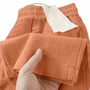 Pantaloni Estivi da <span class=keywords><strong>Donna</strong></span> in <span class=keywords><strong>Lino</strong></span> a Gamba Larga, Casual, Larghi, Dritti, Lunghi, Sottili in Cotone e <span class=keywords><strong>Lino</strong></span> - Vendita all'Ingrosso - Product Image 1