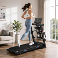 Tapis roulant électrique pliable intelligent avec écran LED, moteur 2.0HP, 20 programmes prédéfinis, capacité de 120 kg, inclinaison manuelle, cadre en acier, pour la maison