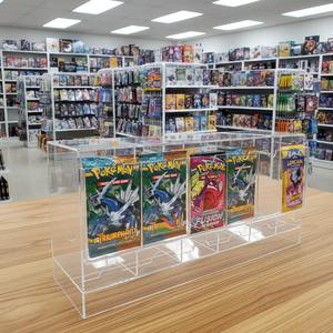 Boîtes de boosters TCG Yu-Gi-oh <span class=keywords><strong>Pokemon</strong></span> empilables modernes, écologiques et résistantes à l'eau, personnalisées, 3/6 emplacements, en acrylique - Product Image 1