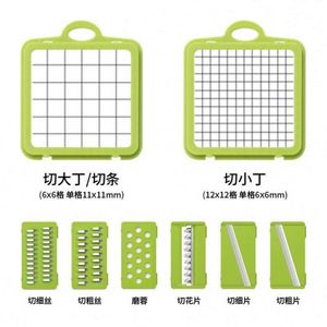 Cortador de Verduras Multifuncional Manual de Acero Inoxidable Ecológico, Herramienta para Frutas y Verduras, Picador, Rebanador, Cortador en Cubos, Mandolina - Product Image 3