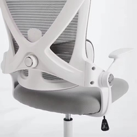 Nouvelle chaise de bureau ergonomique pivotante en maille gris clair avec accoudoirs pour le bureau à domicile et la salle de réunion
