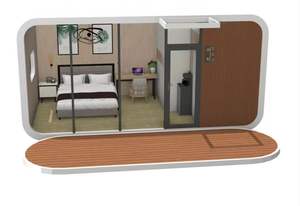 होटल आवासीय उपयोग के लिए एक्सपेंड-सेब केबिन 20 फीट चल प्रीफैब ऑफिस आवासीय उपयोग के लिए स्टील लक्जरी फास्ट - Product Image 6