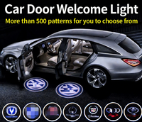 Lumières de bienvenue pour voiture, lumières d'ambiance LED pour décoration de porte, lumières de projection de logo sans fil pour modification de véhicule, personnalisables