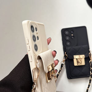 <span class=keywords><strong>เคส</strong></span>โทรศัพท์มือถือ S26 Ultra แบบสะพายข้าง วัสดุ TPU+หนัง พร้อมฟังก์ชั่นกระเป๋าสตางค์ ดีไซน์ล็อคชุบทอง ใช้ได้กับโทรศัพท์มือถือที่รองรับ - Product Image 5