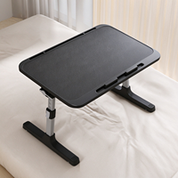 Table de lit pliable pour ordinateur portable, table de genoux réglable en hauteur, mini-table portable pour baie vitrée, plateau de table pliable pour l'étude à domicile