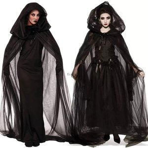 Coldker <span class=keywords><strong>2022</strong></span> Drop Ship Halloween Diablo Vocaloid Cosplay disfraz fantasma novia negro Ángel <span class=keywords><strong>bruja</strong></span> Falda larga vampiro Cosplay fiesta - Product Image 2