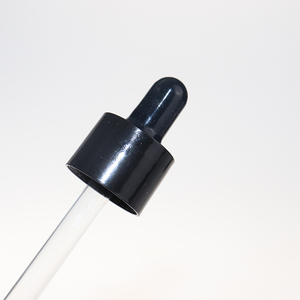 Tinh Glass Bottle Cap Không Lắp Ráp Đồng Bằng Đen Trắng 18 415 Cổ Dropper Cap Với Thủy Tinh Pipet - Product Image 4