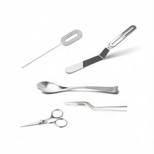 Juego de Utensilios de Cocina de Acero Inoxidable Alemán de 4 Piezas, Aptos para Lavavajillas, Tenedores, Cucharas, Espumadera, Aptos para Horno de Microondas - Product Image 1