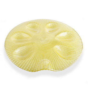 Assiettes de Présentation Modernes Écologiques en Verre à Motif <span class=keywords><strong>Grille</strong></span>, Durables, pour Mariages, Décoration de Gâteaux, Pâtisseries et Restaurants (Vente en Gros) - Product Image 4