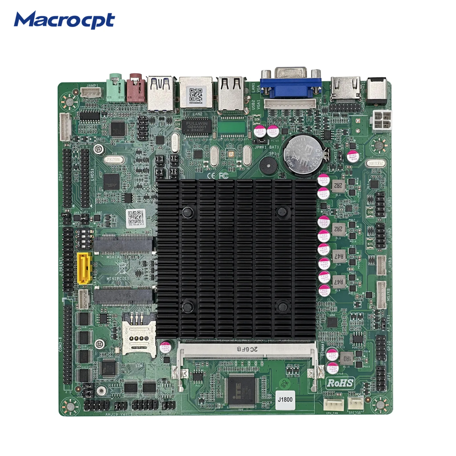 मैक्रोप्ट इंडस्ट्रियल मिनी आईटीएक्स मदरबोर्ड J1800 Intel DDR3 8GB X86 लो पावर एंबेडेड मेनबोर्ड मिनी पीसी नया डेस्कटॉप