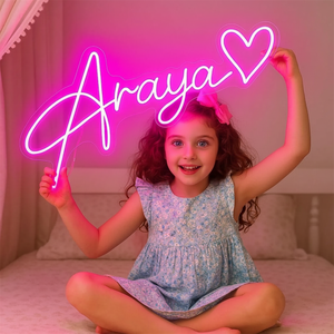 Letrero de Neón LED con Nombre Personalizado, Luz de Neón Flexible Hecha a Mano <span class=keywords><strong>para</strong></span> Decoración de Pared de Habitación de Bebé, Regalo Personalizado <span class=keywords><strong>para</strong></span> Niños y Niñas - Product Image 1
