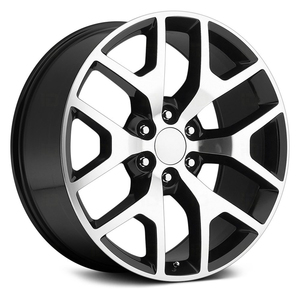 Rueda Forjada <span class=keywords><strong>de</strong></span> 22 y 24 Pulgadas con Diseño <span class=keywords><strong>de</strong></span> Copo <span class=keywords><strong>de</strong></span> Nieve para GMC Denali <span class=keywords><strong>Sierra</strong></span> |   Rin Negro Brillante <span class=keywords><strong>de</strong></span> Alta Resistencia 6x139.7 - Product Image 3