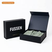 Boîte cadeau rigide à fermeture magnétique, laminée mate de qualité supérieure, personnalisée FUSSEN, matériaux recyclés pour vêtements de luxe, chaussettes