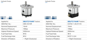 Pièces agricoles, pompe hydraulique à engrenages 400 bar, déplacement 80 ml/r, remplacement pour tracteur - Product Image 3