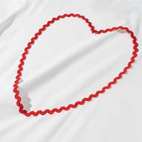 T-shirt chic et décontracté à col rond et motif cœur ajouré pour femme, nouvelle collection été 2026, style rétro à manches courtes