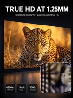 Écran LED flexible d'intérieur P1.25, module d'écran incurvé pliable 1.25mm SMD1010, mur vidéo créatif, luminosité 600CD, 4200HZ pour