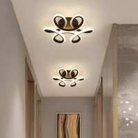 Lustres créatifs en forme d'anneau à fixation au plafond, luminaires modernes pour le salon, la chambre à coucher