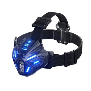 Lampe frontale LED à double source de lumière, rechargeable, 2400 MAh, pour le camping en plein air, la pêche nocturne, la course à pied - Product Image 4