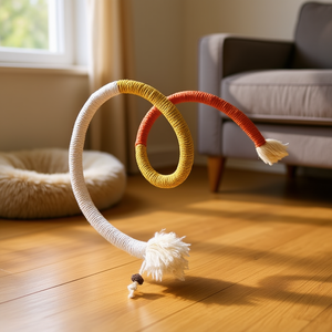 Juguete Masticable de Cuerda de Algodón con Bloques de Color para Mascotas, 27.55 Pulgadas, Seguro para Perros, Uso en Interiores - Product Image 2