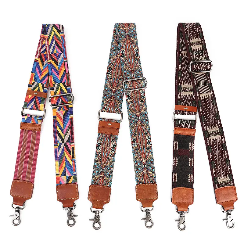 OEM Sublimation Polyester Materials Design Printing Guitar Straps Custom Colorful Replacement Straps Belts