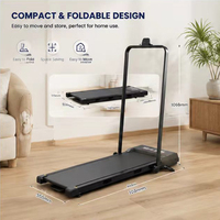 Oferta 2026: Caminadora 2 en 1 con Manillar, Plegable, Eléctrica, Equipo de Fitness para el Hogar, Máquina para Caminar