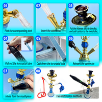 Tuyau de chicha GEEKBAR rechargeable Type-C lumineux et portable pour chichas arabes traditionnelles