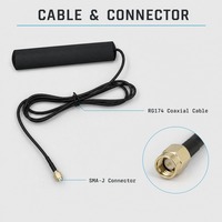 Antenne de fenêtre automobile verticale 5G 2.4 avec fixation adhésive, antenne WiFi pour voiture, bande Lora 868 MHz, IP67, personnalisable OEM ODM