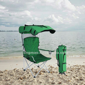 Sedia Pieghevole Portatile da Esterno Sedia da Spiaggia Oxford 600D Poltrona Singola Sedia Pieghevole in Metallo con Tettuccio - Product Image 1