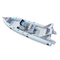 Bateau pneumatique de luxe RIB860 de 28 pieds, console centrale, coque en fibre de verre à fond en V profond, bateau pneumatique Hypalon Orca avec auvent amovible