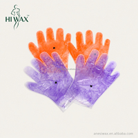 Lot de 140 g de gants et chaussettes en cire de paraffine parfumés à la pêche, jetables, pour un soin intensif hydratant des mains – Kit masque de soin des mains