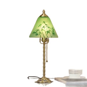 Chinese Style Bamboo Charm All <b>Copper</b> <b>Table</b> Lamp E27 LED Eye Caring Bedroom Study Tea Room Atmosphere Lamp - Product Image 5