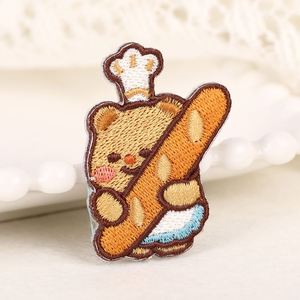 สติกเกอร์ติดเองน่ารักแบบใหม่ ขนาดเล็ก 2.9*2.5 ซม. ลายปักรูปหมีขนมปังเนย สำหรับตกแต่ง - Product Image 2