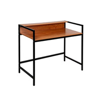 Bureau d'ordinateur moderne de luxe en bois avec cadre métallique et couleurs personnalisables pour le bureau à domicile ou la réception