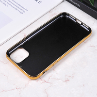 Casing Pelapis Logam dengan Alur 1.0Mm, Casing Kulit Mewah Kustom untuk iPhone 11 Pro Max
