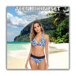 Conjunto de Bikini Sexy para Mujer, 2 Piezas, Spandex/Nylon, con Push-Up y Logotipo en la Parte Delantera, para Adolescentes - Product Image 2