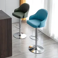 Chaise de bar moderne en métal, légère, durable, écologique, avec accoudoirs fixes et pieds en fer, pour usage commercial, maison, bureau, hôtels