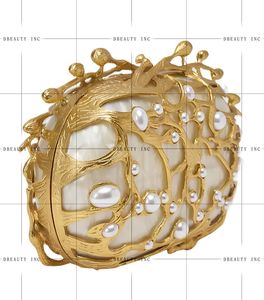 Bolso de Mano Acrílico para Mujer con Marco Metálico y Decoración de Perlas, Elegante Bolso de Noche para Bodas, Fiestas y Uso Casual - Product Image 5