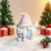 Neues Design 3D Silikon Bienenstock Hut Zwerg Form Weihnachtszwerg Ornament Kerzen- & Harzform