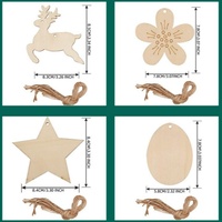 Ornements floraux en bois découpés au laser, tons clairs, décoration de Pâques et de printemps, découpes inachevées, 24 pièces, 3,5x3, artisanat en bois